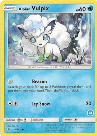 Alolan Vulpix (14) 21 SM Trainer Kit: Alolan Sandslash & Alolan Ninetales Pokémon card