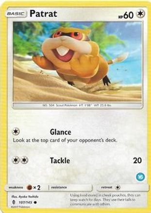 Patrat (16) 107 SM Trainer Kit: Alolan Sandslash & Alolan Ninetales Pokémon card