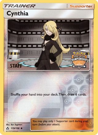 League & Championship Cards Cynthia - 119/156 (Regional Championships) [Staff] #119