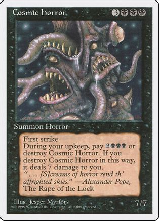 1x Cosmic Horror 4th Edition MtG Magic Black Rare 1 x1 Card Cards 