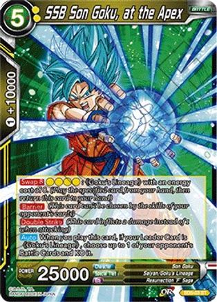 SSB Son Goku, at the Apex - Colossal Warfare - Dragon Ball Super CCG