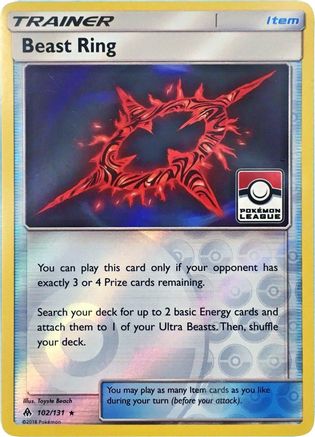 League & Championship Cards Beast Ring - 102/131 (Pokemon League) #102