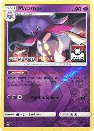 League & Championship Cards Malamar - 51/131 (League Challenge) [2nd Place] #051