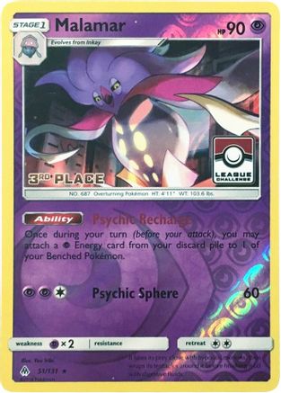 League & Championship Cards Malamar - 51/131 (League Challenge) [3rd Place] #051