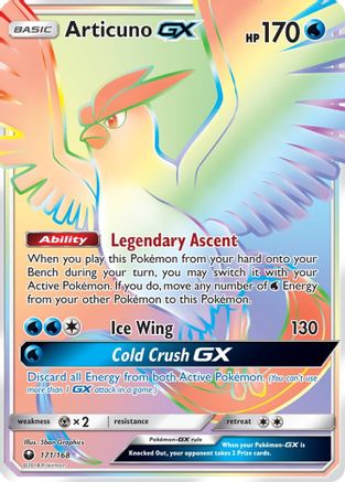 Articuno GX 2018 Sun & Moon: Celestial Storm Holo #154/168 Price Guide -  Sports Card Investor