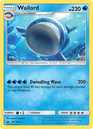 SM - Celestial Storm Wailord #40