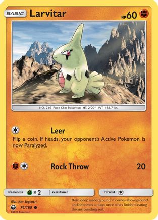 SM - Celestial Storm Larvitar #74