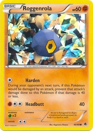 Blister Exclusives Roggenrola - 49/98 (Cracked Ice Holo) #049
