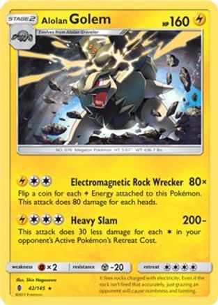 Blister Exclusives Alolan Golem - 42/145 (Cosmos Holo) #042