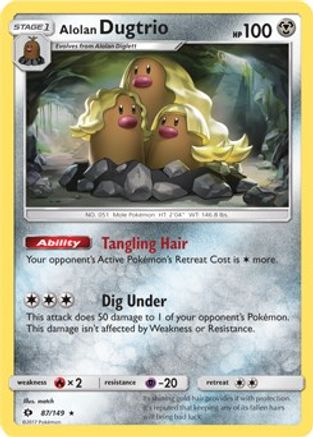 Blister Exclusives Alolan Dugtrio - 87/149 (Cosmos Holo) #087