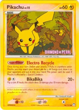 Pikachu - 70/100 [Platinum] - Burger King Promos - Pokemon