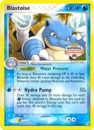 League & Championship Cards Blastoise - 14/100 (National Championships) #014
