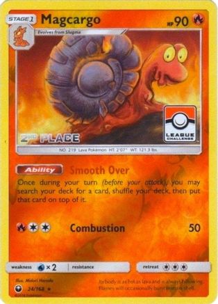League & Championship Cards Magcargo - 24/168 (League Challenge) [2nd Place] #024