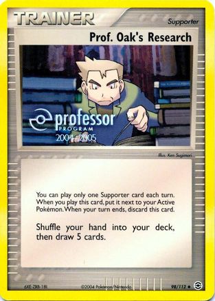 Prof. Oak's Research (2004-2005) 98 Mega Evolution Energy Pokémon card