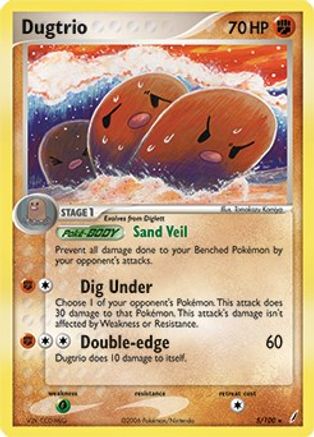 Deck Exclusives Dugtrio - 5/100 (EX Crystal Guardians) #005