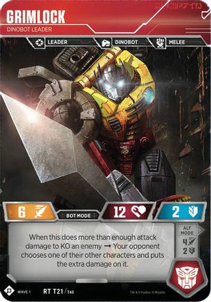 Grimlock - Dinobot Leader - Wave 1 - Transformers TCG