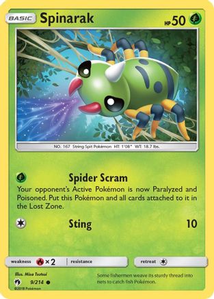 SM - Lost Thunder Spinarak #9