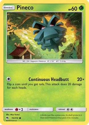 SM - Lost Thunder Pineco #15