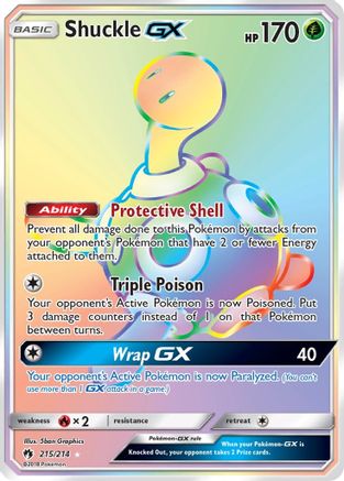 SM - Lost Thunder Shuckle GX (Secret) #215
