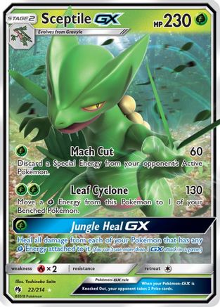 SM - Lost Thunder Sceptile GX #22