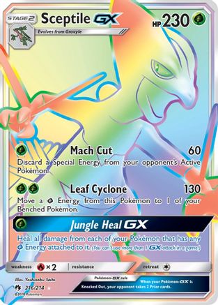 SM - Lost Thunder Sceptile GX (Secret) #216