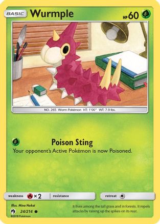 SM - Lost Thunder Wurmple (24) #24