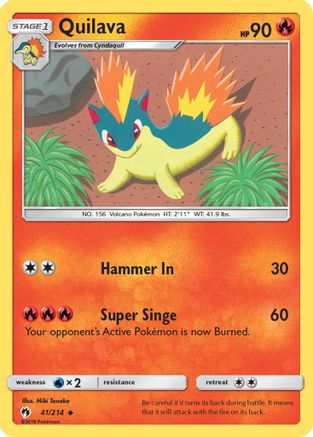 SM - Lost Thunder Quilava #41