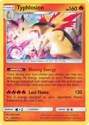 SM - Lost Thunder Typhlosion #42