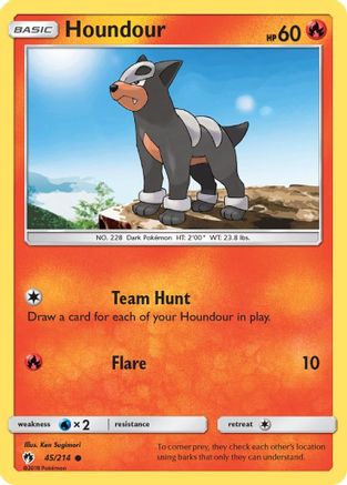 SM - Lost Thunder Houndour #45