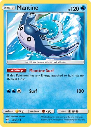 Mantine - SM - Lost Thunder - Pokemon