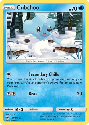 SM - Lost Thunder Cubchoo #61