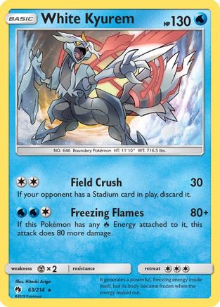 SM - Lost Thunder White Kyurem #63