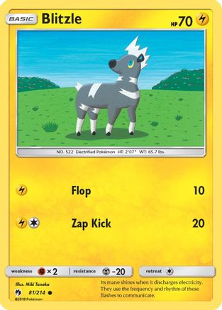 SM - Lost Thunder Blitzle #81