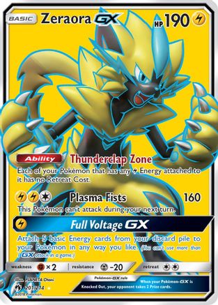 SM - Lost Thunder Zeraora GX (Full Art) #201