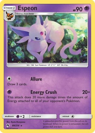 SM - Lost Thunder Espeon #89