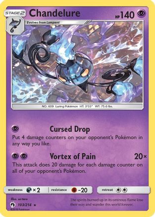 SM - Lost Thunder Chandelure #103