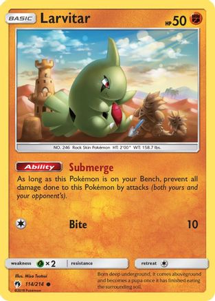 SM - Lost Thunder Larvitar (114) #114