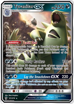 SM - Lost Thunder Tyranitar GX #121