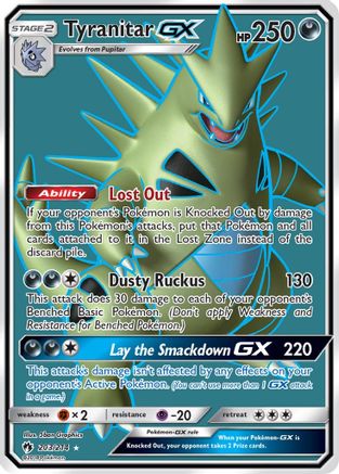 SM - Lost Thunder Tyranitar GX (Full Art) #203