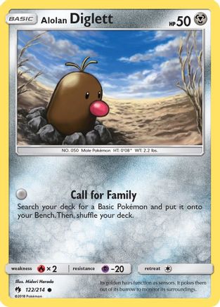 SM - Lost Thunder Alolan Diglett #122