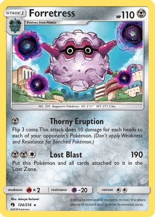 SM - Lost Thunder Forretress #124