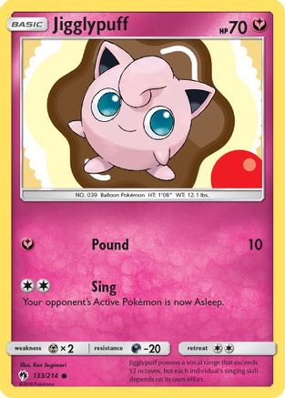 SM - Lost Thunder Jigglypuff #133