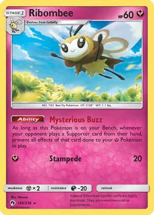 SM - Lost Thunder Ribombee #146