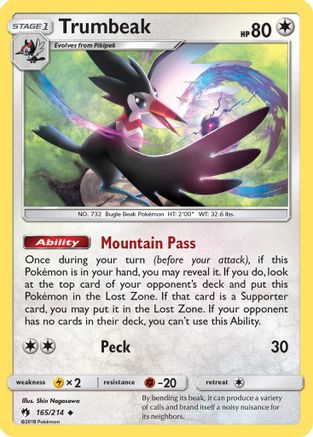 SM - Lost Thunder Trumbeak #165