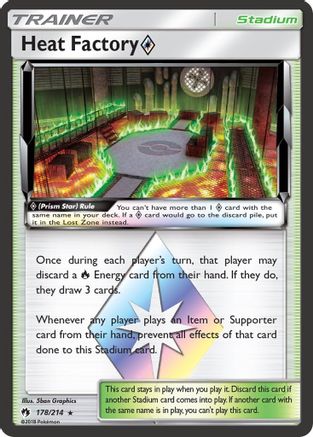 SM - Lost Thunder Heat Factory Prism Star #178