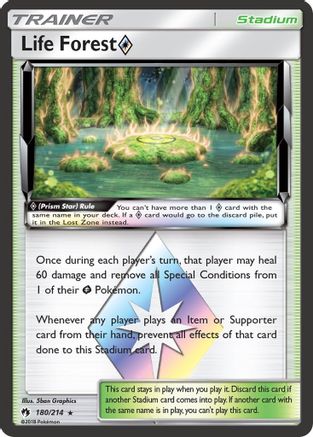 SM - Lost Thunder Life Forest Prism Star #180