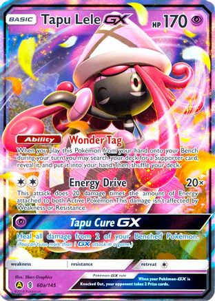Tapu Lele GX 060a Yellow A Alternate Pokémon card