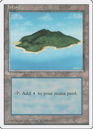 Island (B) - Fourth Edition - Magic: The Gathering