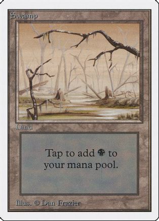 Swamp (B) - Unlimited Edition - Magic: The Gathering