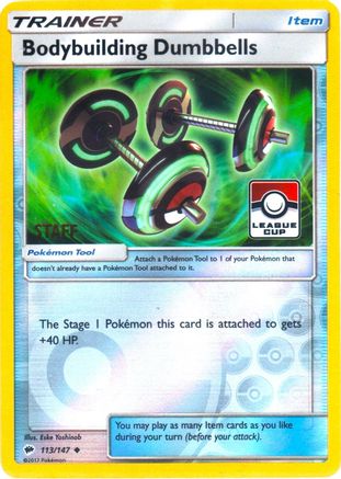 League & Championship Cards Bodybuilding Dumbbells - 113/147 (League Cup) [Staff] #113